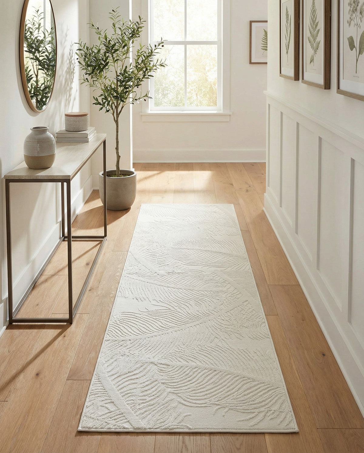 Bloomsbury Elegance Collection Area Rug -  Westminster Runner Ivory  lifestyle 170