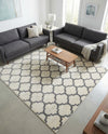 Lattice Gardens Collection Area Rug -  Bloomfield (Beige and Gray) Square Beige and Gray  lifestyle 81