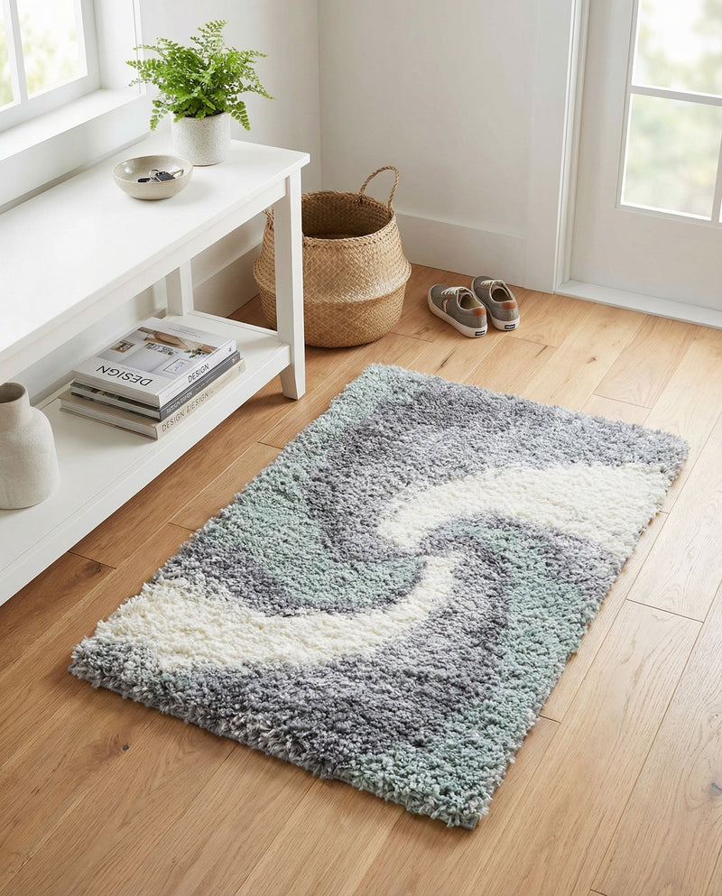 Cozy Haven Shag Collection Area Rug -  Oasis Rectangle Sage Green  lifestyle 22