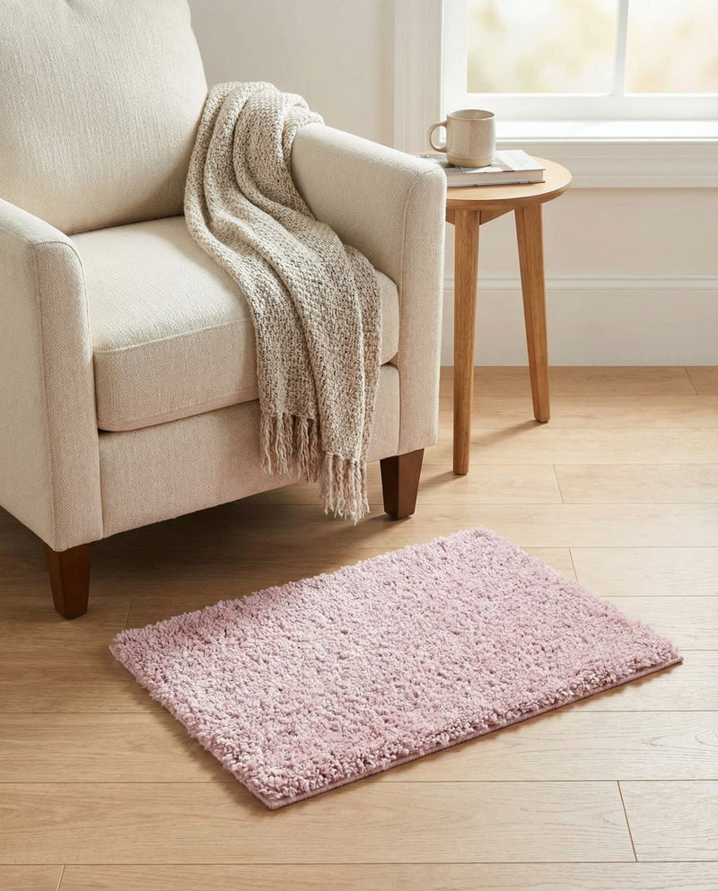 Cozy Comfort Shag Collection Area Rug - Haven (Pink) Rectangle Pink  lifestyle 10