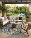 Savannah Escape Collection Area Rug -  Amazon (Light Gray) Round Light Gray  lifestyle 72