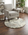 Cozy Haven Shag Collection Area Rug -  Tranquility (Khaki) Round Khaki  lifestyle 33
