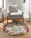 Colorburst Oasis Collection Area Rug -  Calypso Round Multi  lifestyle 27
