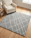 Cozy Haven Shag Collection Area Rug - Serenity (Cloud Gray) Square Cloud Gray  lifestyle 58