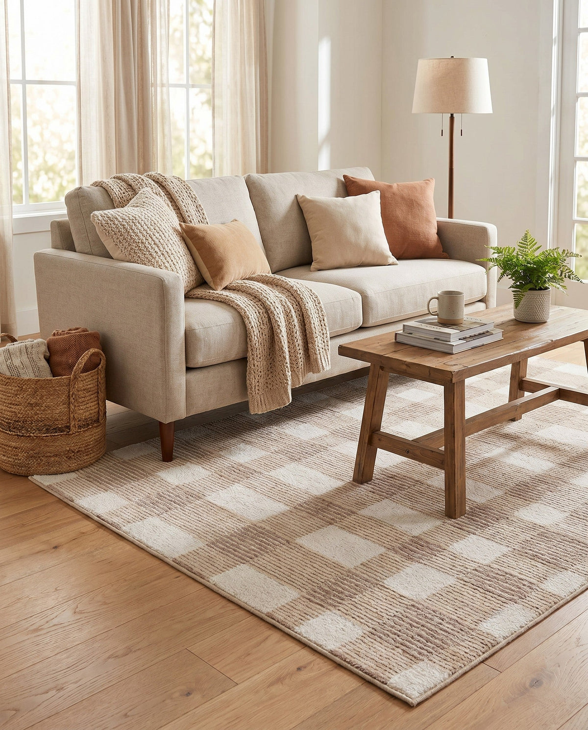 Haven Tapestry Collection Area Rug -  SereneCove Rectangle Rustic Pebble  lifestyle 16