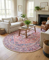 Heritage Elegance Collection Area Rug -  Alhambra Oval Red  lifestyle 79