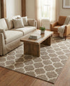 Lattice Gardens Collection Area Rug -  Bloomfield (Light Brown) Rectangle Light Brown  lifestyle 26