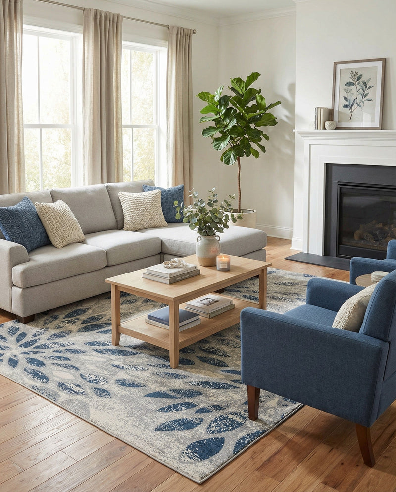Savannah Elegance Collection Area Rug -  Riverfront Rectangle Gray  lifestyle 34