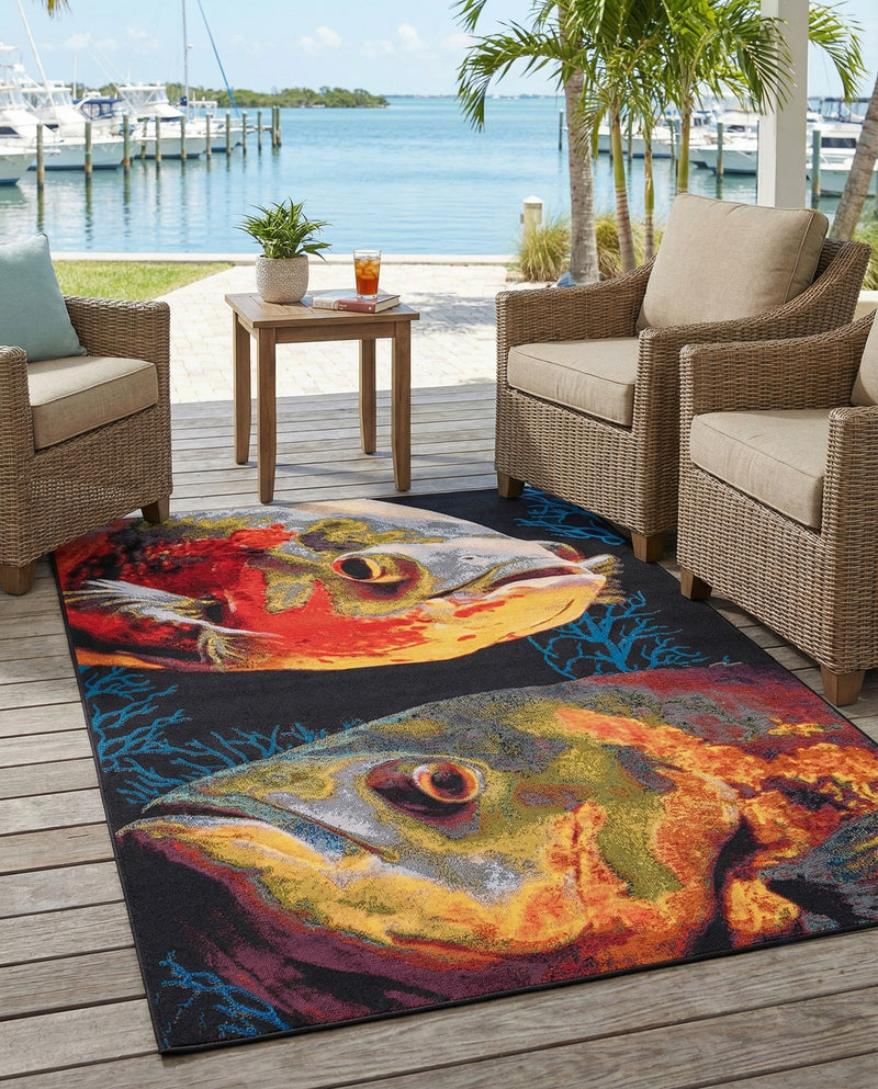 Seaside Haven Rugs Collection Area Rug -  Harbor Rectangle Multi  lifestyle 20