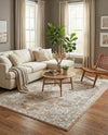 Coastal Manor Collection Area Rug -  Pelican Rectangle Khaki  lifestyle 52