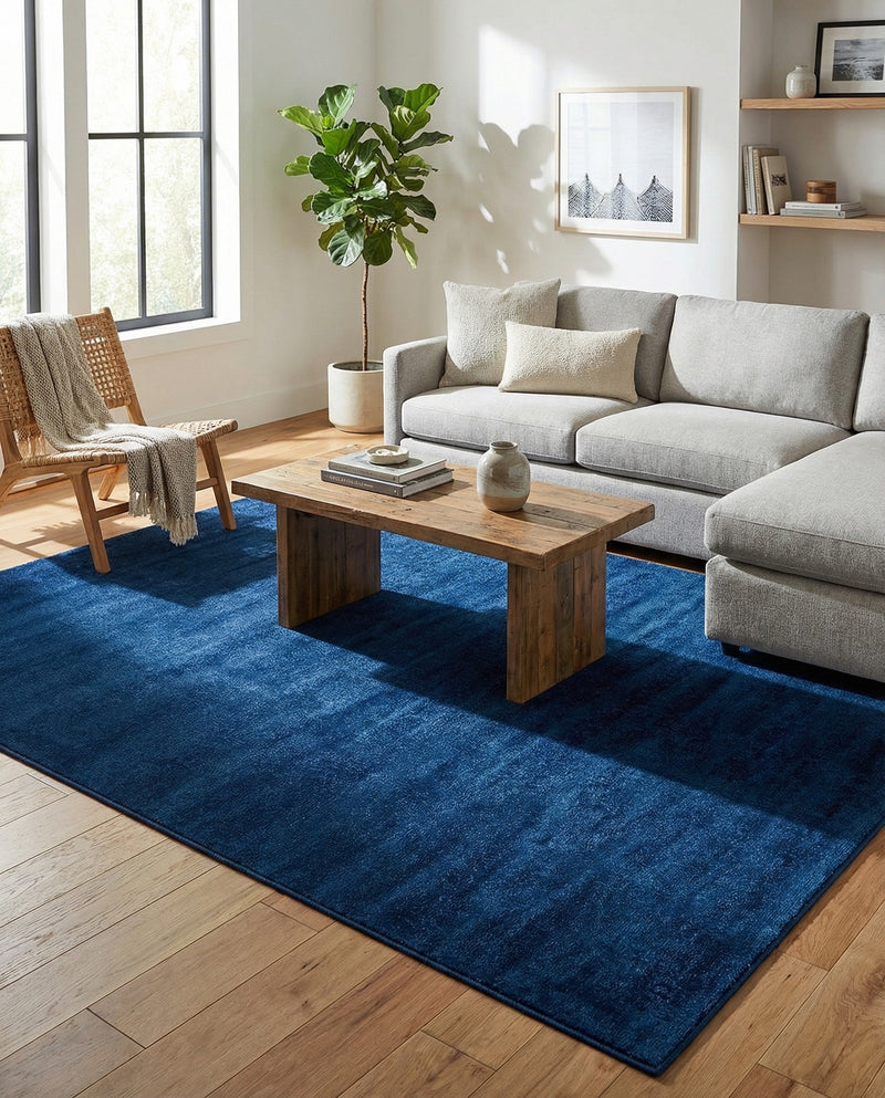 Soho Elegance Collection Area Rug - Chelsea (Navy Blue) Rectangle Navy Blue  lifestyle 10