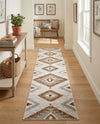 Desert Modern Eco Rug Series Collection Area Rug -  Zion Runner Ivory  lifestyle 60