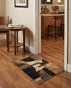 Bistro Lounge Collection Area Rug -  Latte Rectangle Multi  lifestyle 16