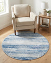 Zagros Shades Collection Area Rug -  Sepidan Round Blue Ivory  lifestyle 39