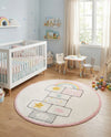 Wonder Tykes Collection Area Rug -  Swirl Round Ivory  lifestyle 40