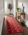 Trellis Mosaic Collection Area Rug - Arborville (Red) Runner Red  lifestyle 51