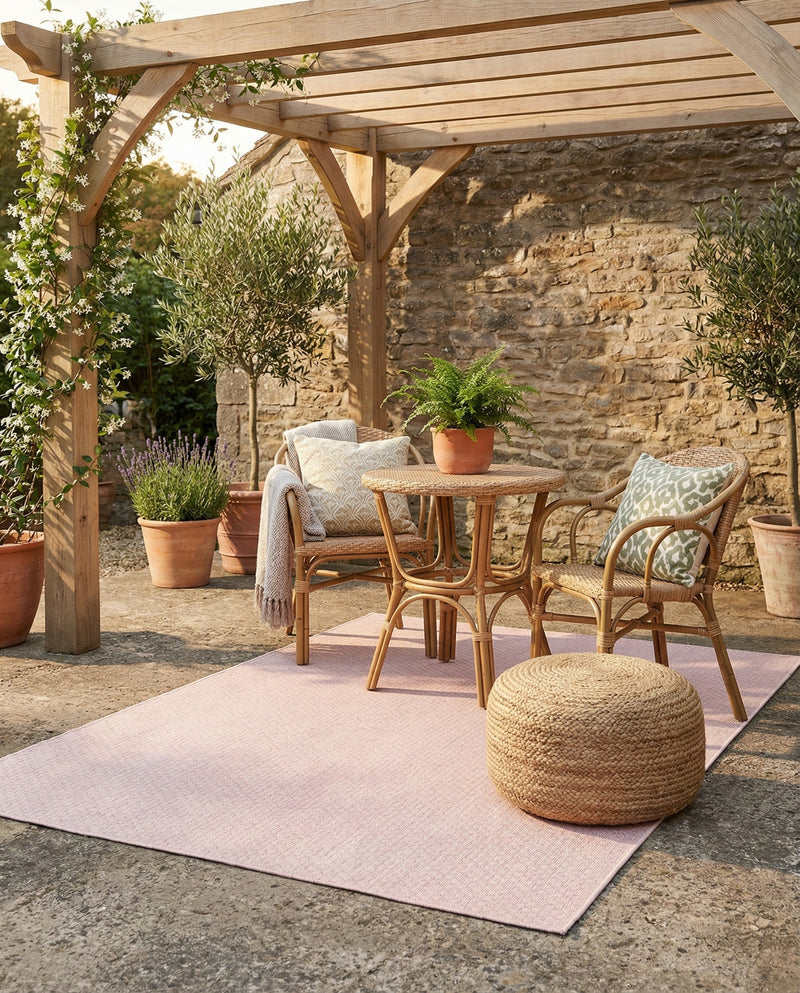Seaside Serenity Collection Area Rug - Veranda (Whisper Pink) Rectangle Whisper Pink  lifestyle 12