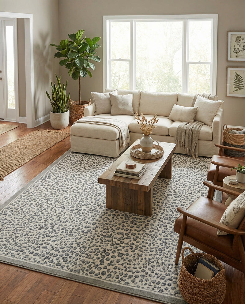 Savannah Sojourn Collection Area Rug - Serengeti Rectangle Gray  lifestyle 59