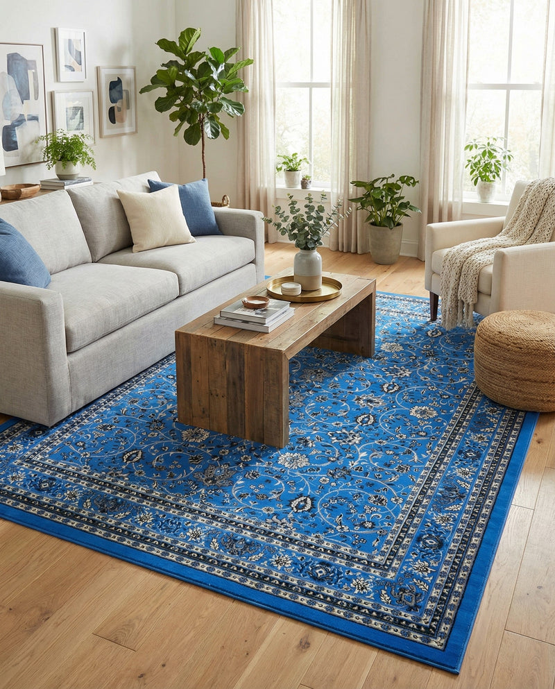 Isfahan Elegance Collection Area Rug - Naghsh-e Jahan (Dark Blue) Rectangle Dark Blue  lifestyle 29