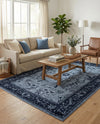 Horizon Collection Area Rug -  Apex (Blue) Rectangle Blue  lifestyle 10