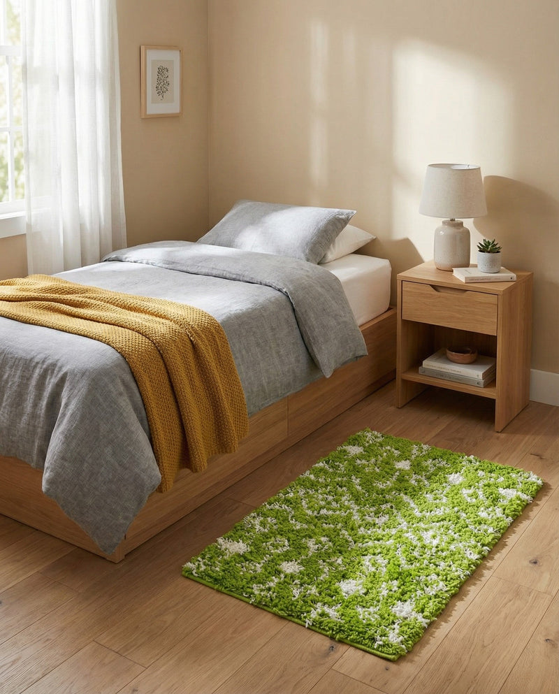 Berber Lattice Shag Collection Area Rug - Atlas (Green) Rectangle Green  lifestyle 9