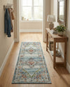 Savannah Soiree Collection Area Rug - Serengeti (Blue) Runner Blue  lifestyle 64
