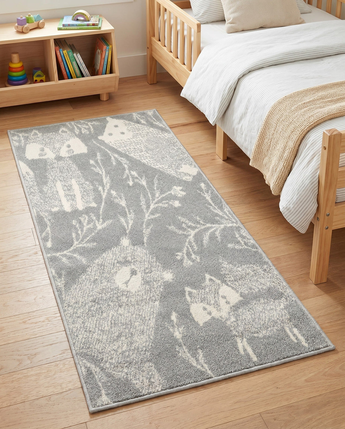 Wonder Tykes Collection Area Rug -  Quirky Runner Gray  lifestyle 83