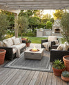 Terrace Fringe Collection Area Rug - Veranda (Black) Rectangle Black  lifestyle 34