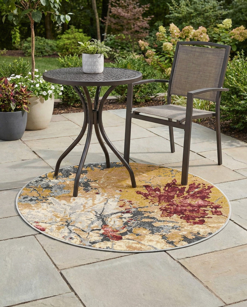 Urban Terrace Collection Area Rug -  Alcove Round Multi  lifestyle 66