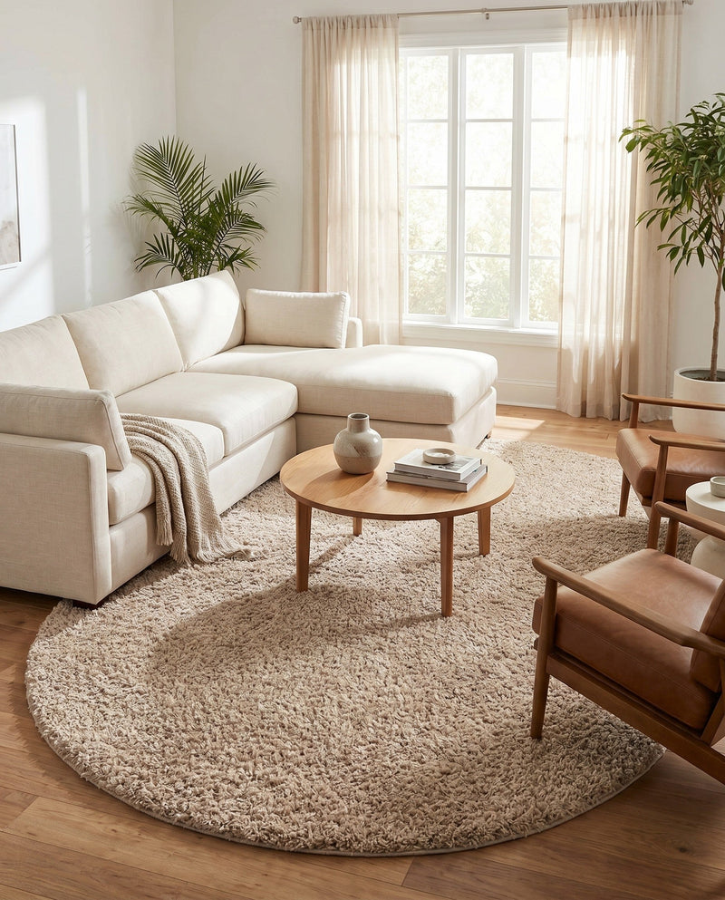 Alpine Plush Collection Area Rug -  Cortina (Linen) Oval Linen  lifestyle 51