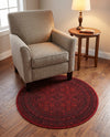 Samarkand Elegance Collection Area Rug -  Samanid Round Red  lifestyle 79
