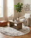 Riviera Elegance Collection Area Rug - Antibes (Beige) Round Beige  lifestyle 63