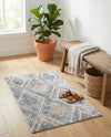 Aegean Elegance Collection Area Rug -  Rhodes Rectangle Gray Cream  lifestyle 30