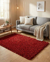 Eternal Plush Oasis Collection Area Rug -  Tranquility (Merlot) Rectangle Merlot  lifestyle 14