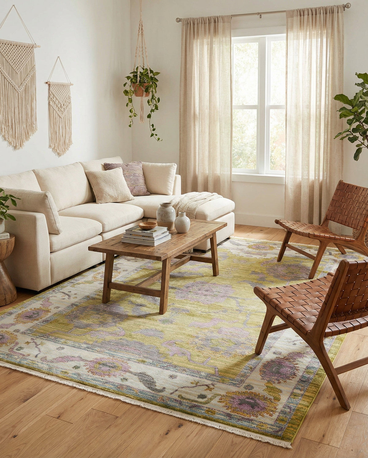 Arcadia Rugs Collection Area Rug - Eden (Green) Rectangle Green  lifestyle 14