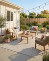Seaside Serenity Collection Area Rug - Veranda (Light Gray) Rectangle Light Gray  lifestyle 55
