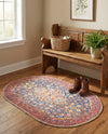 Heritage Elegance Collection Area Rug -  Hearst Oval Navy Blue  lifestyle 53