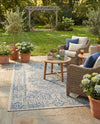 Patio Heritage Collection Area Rug - Savannah (Blue) Rectangle Blue  lifestyle 46