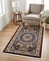 Persian Elegance Collection Area Rug -  Hamedan (Burgundy) Rectangle Burgundy  lifestyle 10