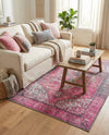 Heritage Elegance Collection Area Rug -  Windsor (Pink) Rectangle Pink  lifestyle 7