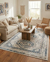 Savannah Elegance Collection Area Rug -  Tybee (Gray Blue) Rectangle Gray Blue  lifestyle 5