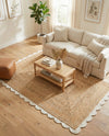 Serenity Braided Jute Collection Area Rug - Seaside Rectangle Natural and Ivory  lifestyle 21