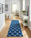 Trellis Mosaic Collection Area Rug -  Pergolatown (Navy Blue) Runner Navy Blue  lifestyle 60