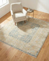 Bazaar Chic Collection Area Rug -  Kenitra Square Blue and Ivory  lifestyle 47