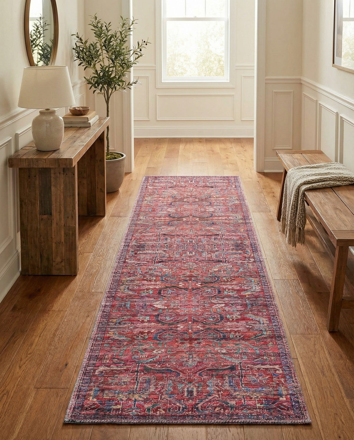Zahara Oasis Collection Area Rug -  Tangier Runner Rust Red  lifestyle 81
