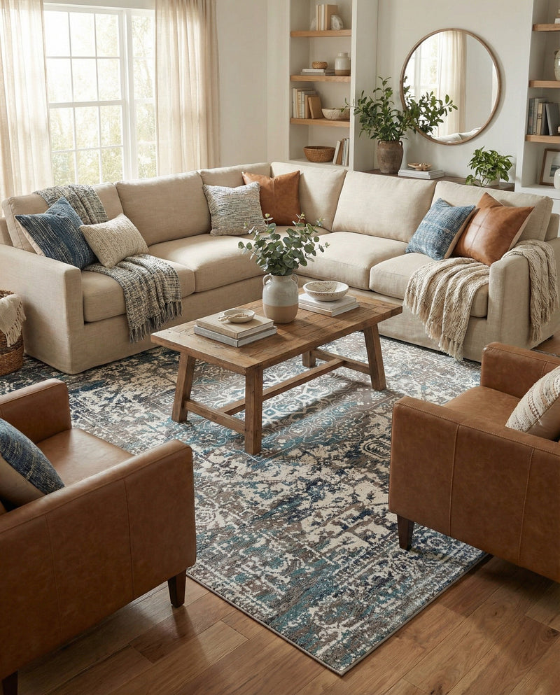 Georgetown Rugs Collection Area Rug - Dupont (Gray) Rectangle Gray  lifestyle 5