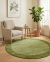 Studio Haven Collection Area Rug -  Conservatory (Light Green) Round Light Green  lifestyle 62