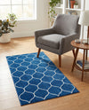 Trellis Mosaic Collection Area Rug -  Pergolatown (Navy Blue) Rectangle Navy Blue  lifestyle 15