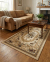 Versailles Elegance Collection Area Rug -  Louveciennes (Cream) Rectangle Cream  lifestyle 5