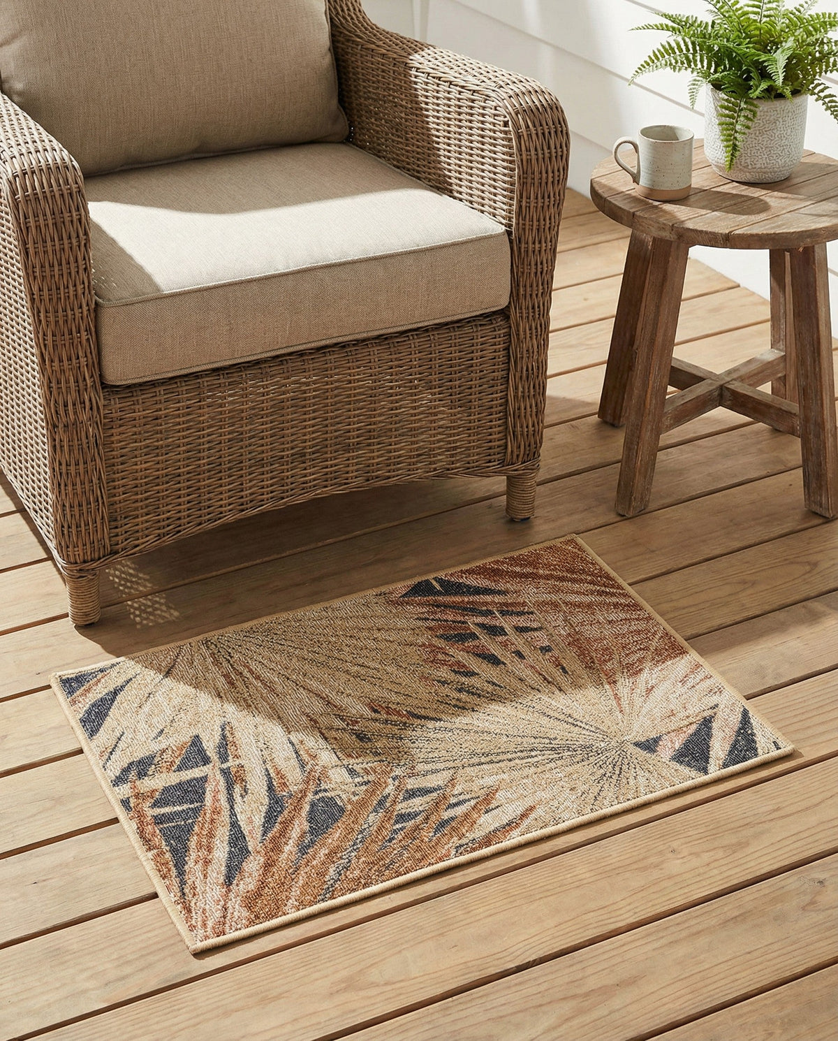 Seaside Blooms Collection Area Rug -  Avalon Rectangle Multi  lifestyle 25